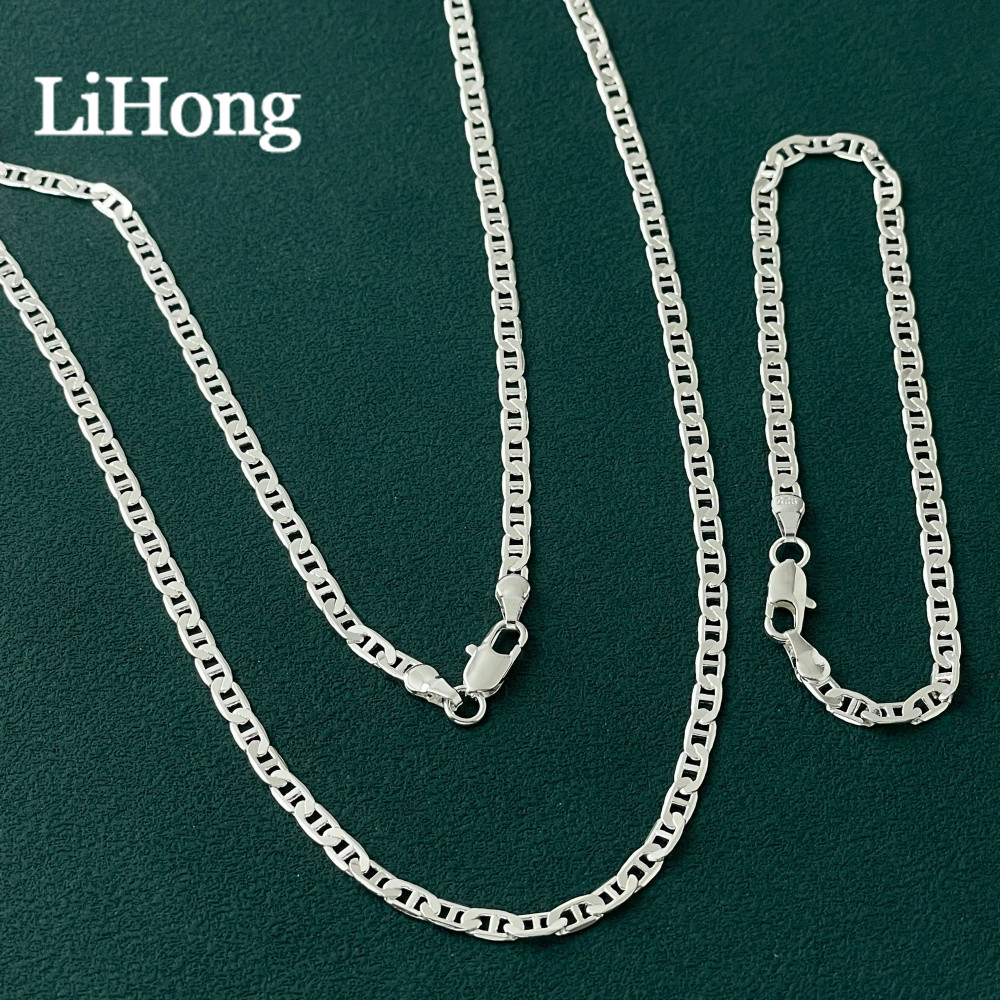 Lobster Clasp Silver - Conjunto de Colar e Pulseira Masculino