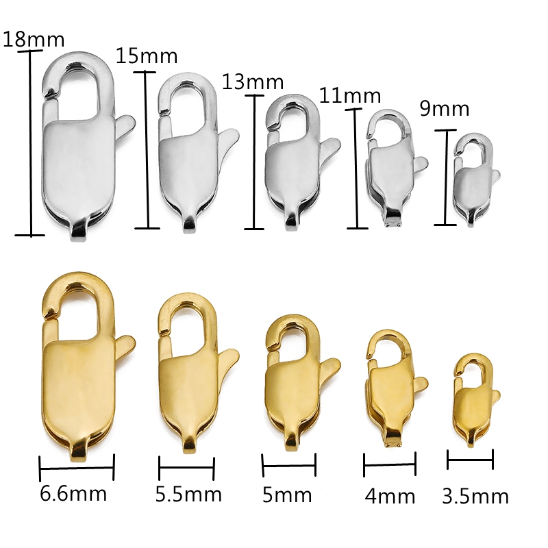 10 pçs de alta qualidade ouro  - Lobster Clasp Silver avaliação e preço