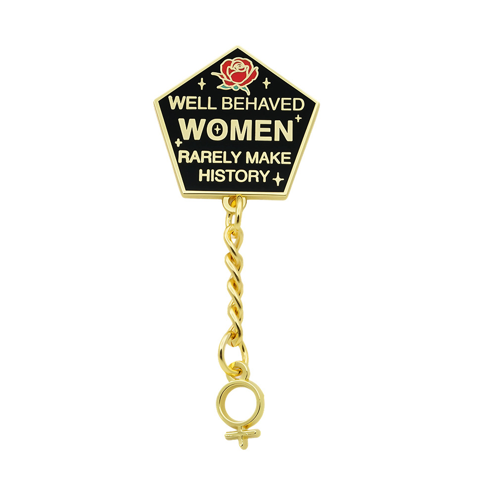 1PC Broche Feminista de Esmalt - Jewelry Making History avaliação e preço