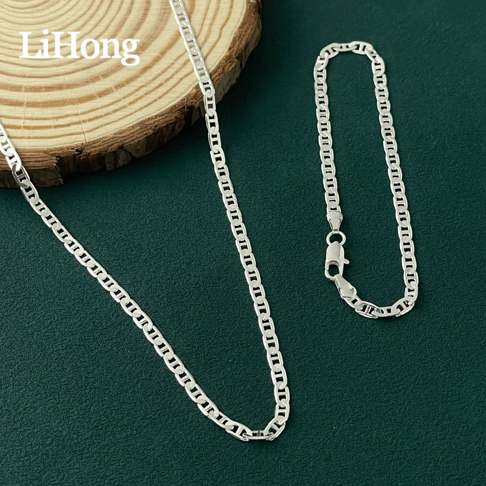 Conjunto de Colar e Pulseira M - Lobster Clasp Silver avaliação e preço